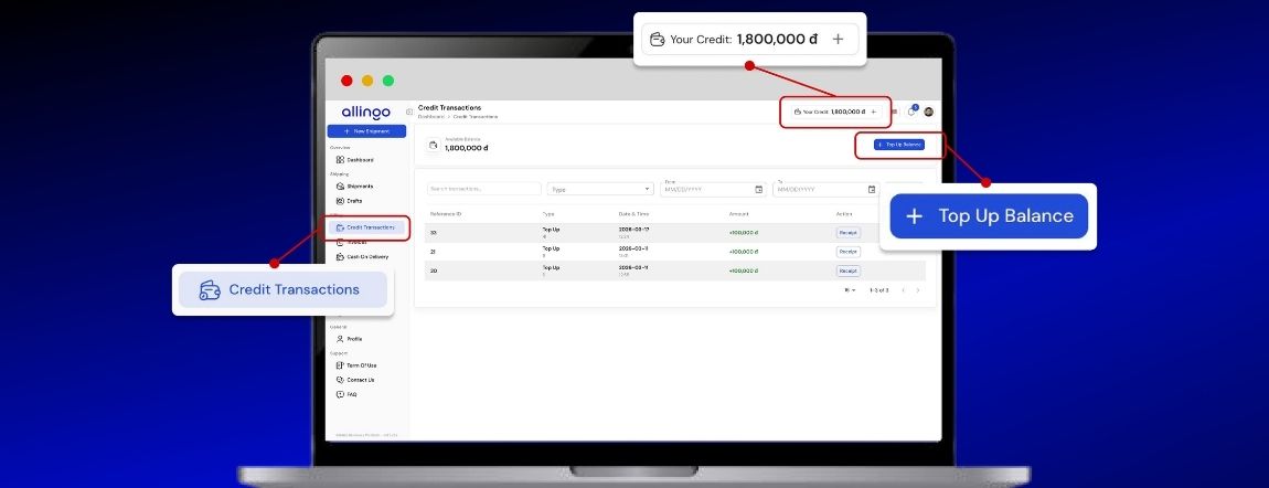 How to top-up your Allingo balance — figure 2